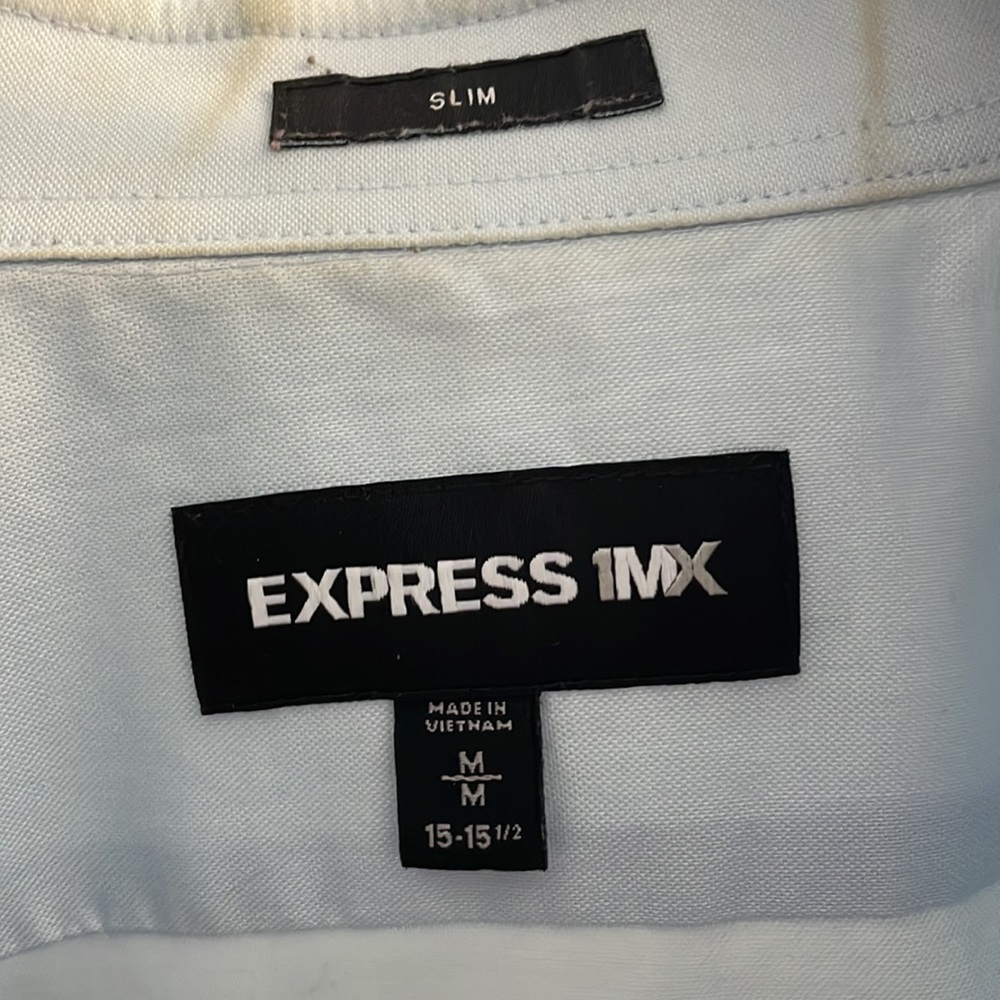 Blue Express 1MX dress shirt. Medium. Slim - Picture 2 of 2
